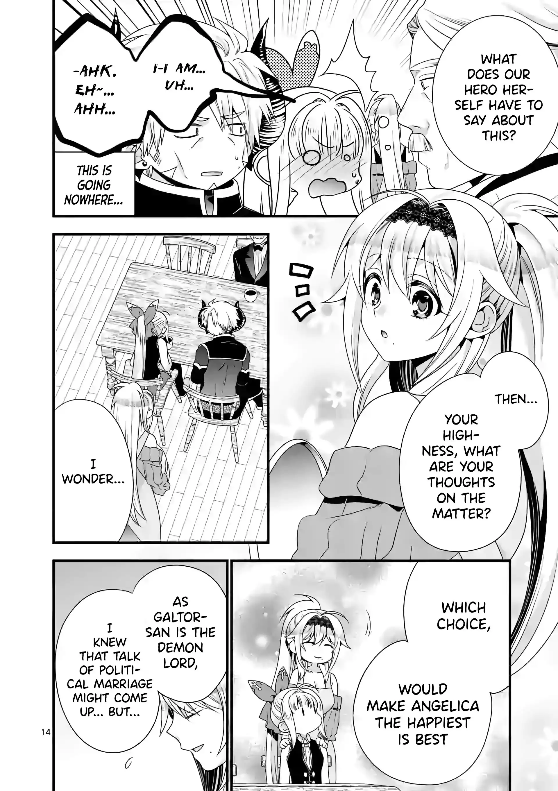 Maou Desu. Onna Yuusha no Hahaoya to Saikon Shita no de, Onna Yuusha ga Giri no Musume ni Narimashita. Chapter 38 15